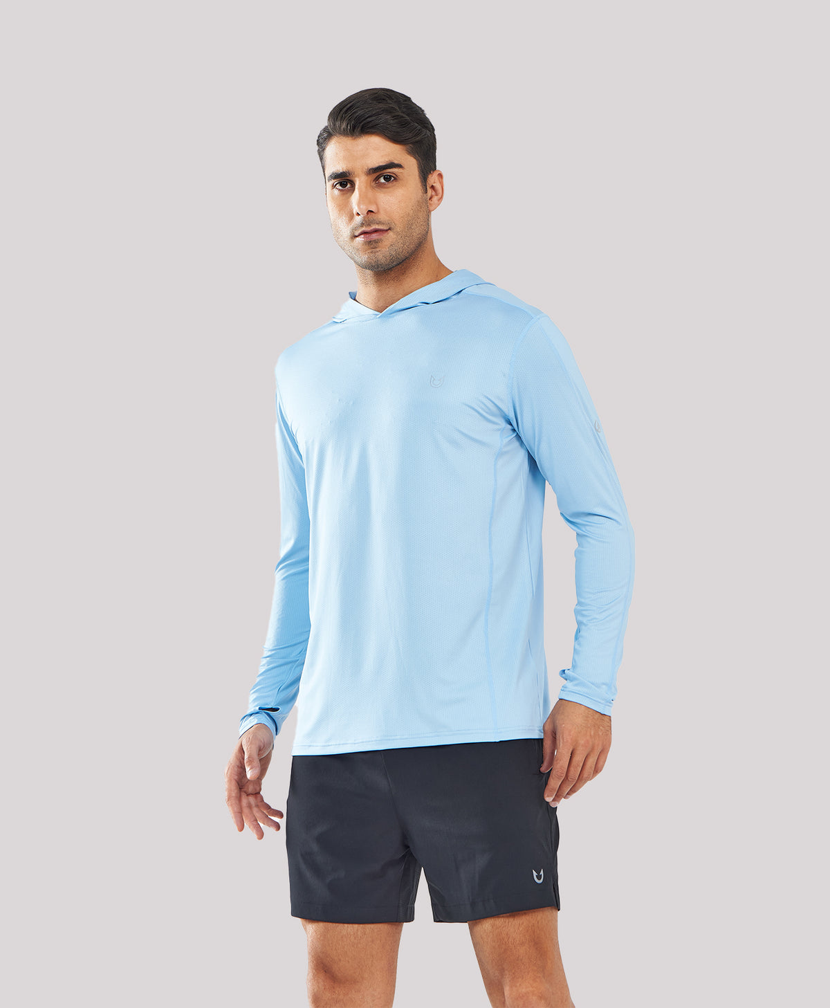 Men's Sun Hoodie Long Sleeve T Shirt UV Protection for Fishing Swim