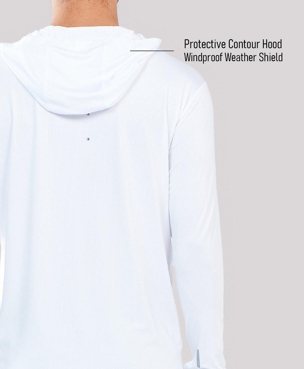 
Men's UPF50+ Rash Guard Hoodie T-Shirts — White
