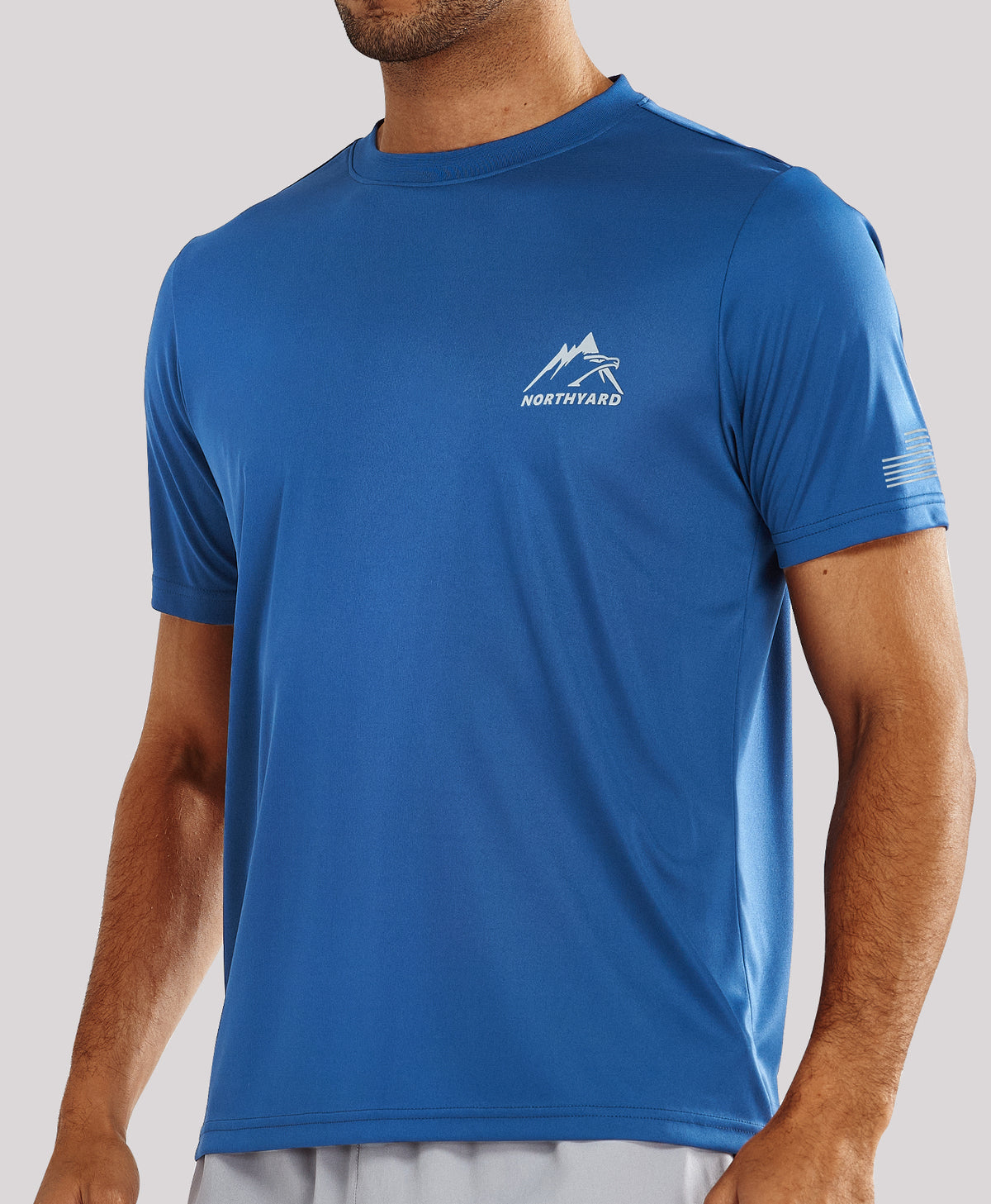 
Men's Athletic Running T-Shirts Short Sleeve Workout Dry fit Gym Sport — Dark Blue