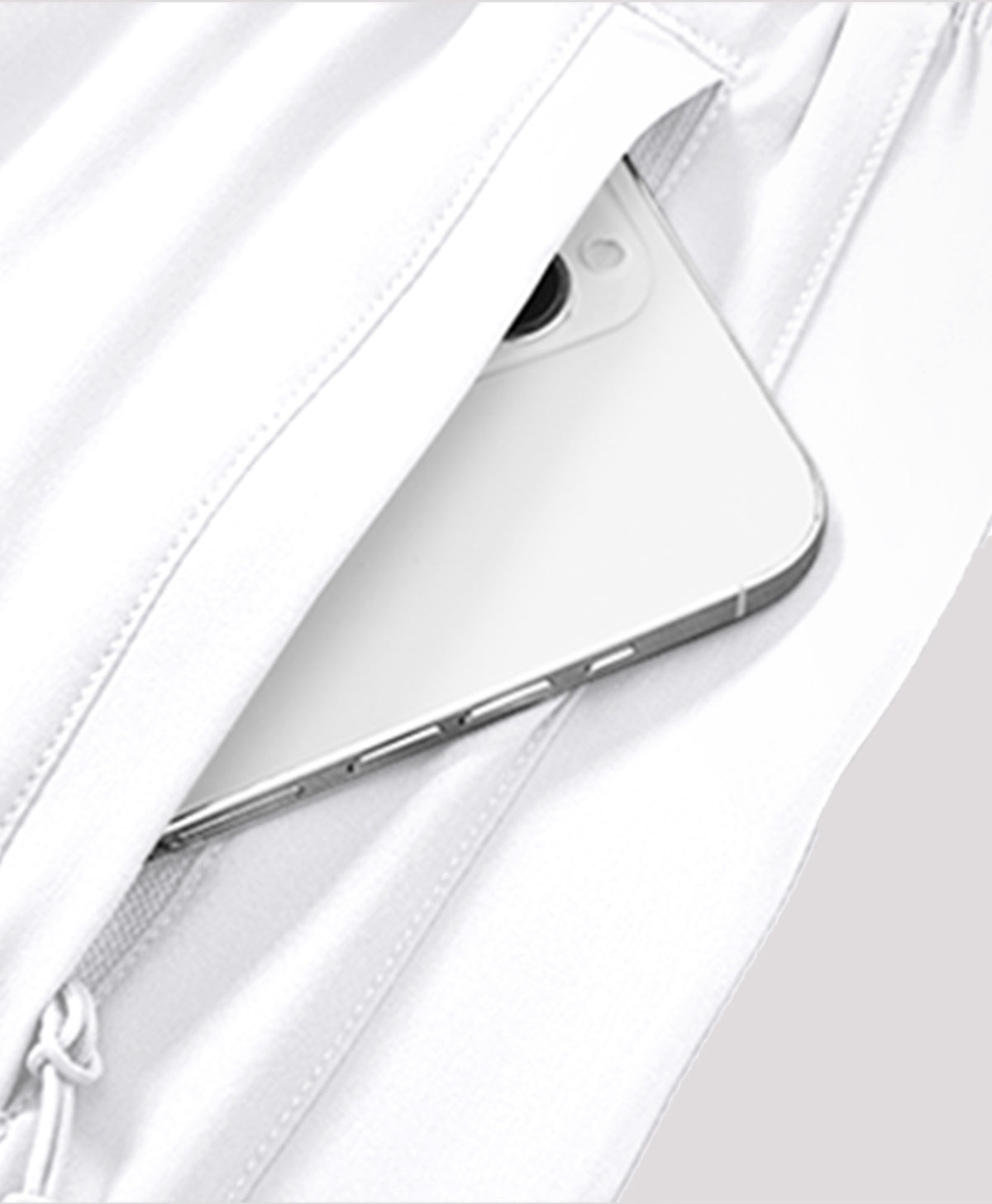 
Men's Hiking 9 Inch Inseam Athletic Shorts Quick Dry Fit Gym Workout — White