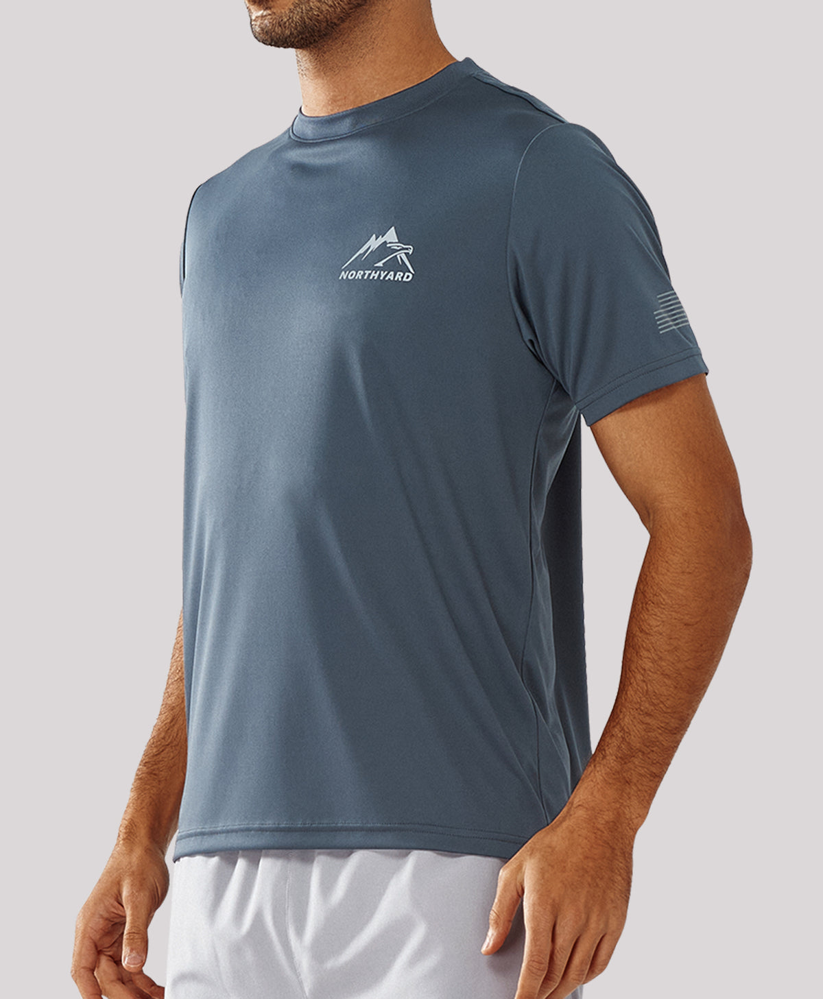 
Men's Athletic Running T-Shirts Short Sleeve Workout Dry fit Gym Sport — Dark Grey