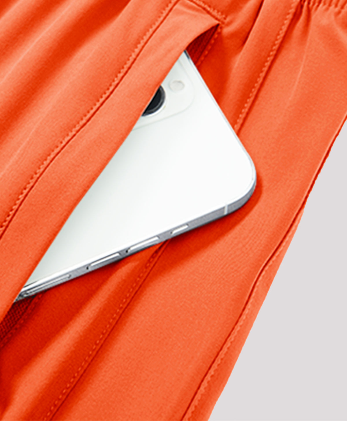 
Men's Hiking 9 Inch Inseam Athletic Shorts Quick Dry Fit Gym Workout — Orange