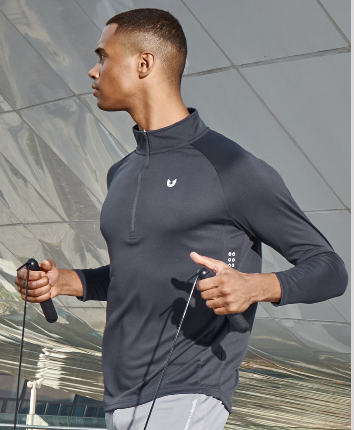 
Men's 1/4 Zip Athletic Pullover Shirts Lightweight — Dark Grey