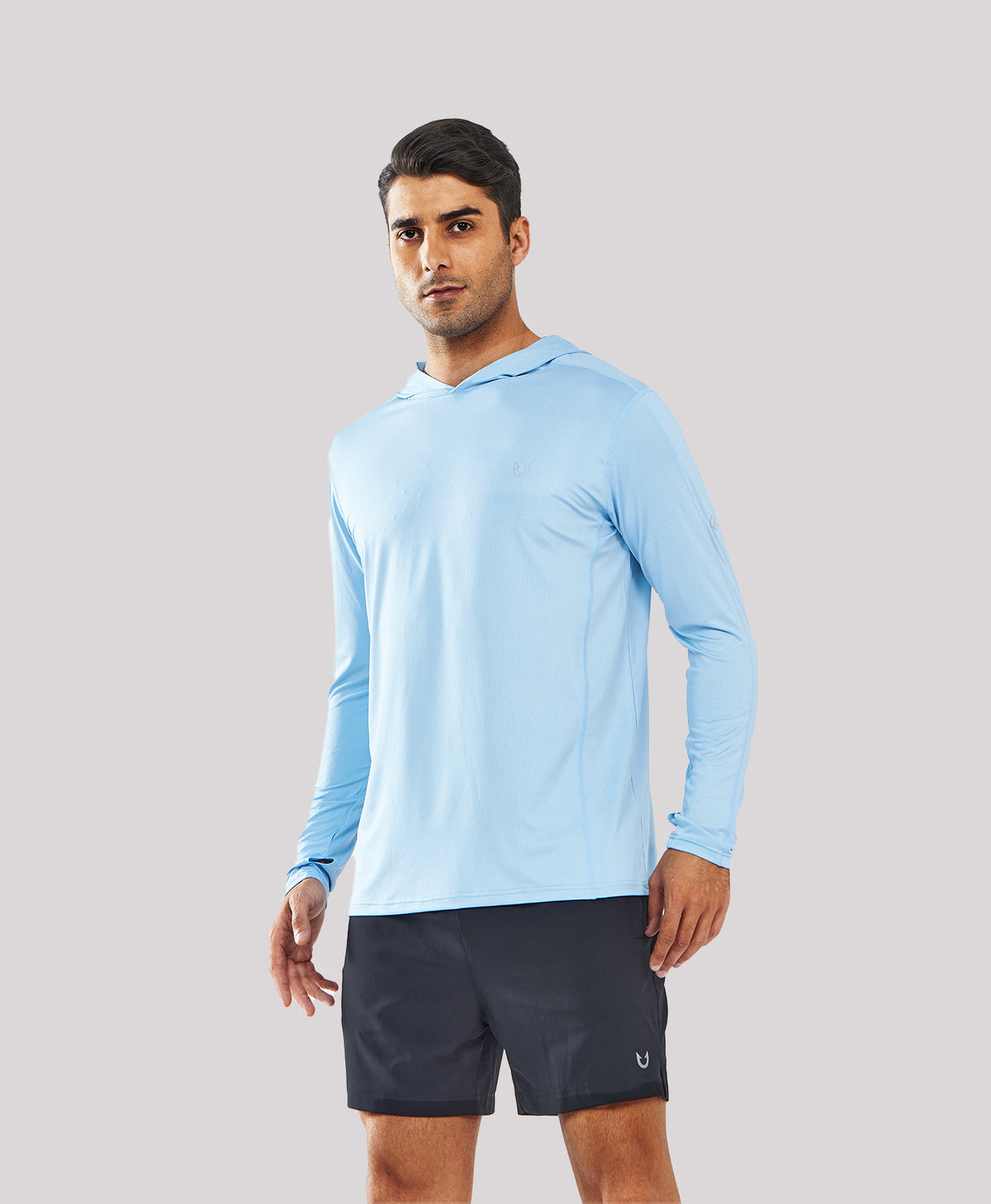 Northyard Men's UPF50+ Rash Guard Hoodie T-Shirts Sun Protection Long Sleeve for Fishing
#color_Sky Blue