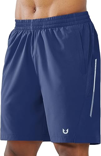 Men's Dark Blue Lounge Elastic 7 inch Sweat Shorts