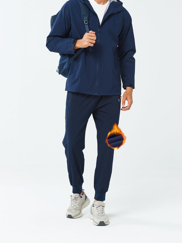Mens Fleece Vuori Joggers Workout Hiking Sweatpants With Zipper Pocket