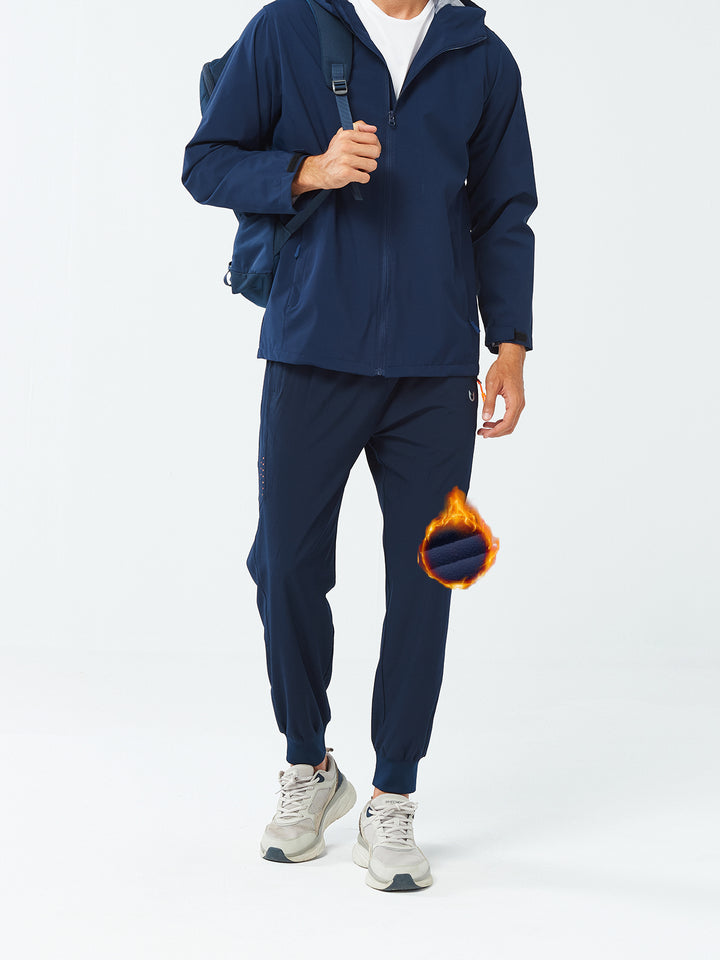 Mens Fleece Vuori Joggers Workout Hiking Sweatpants With Zipper Pocket