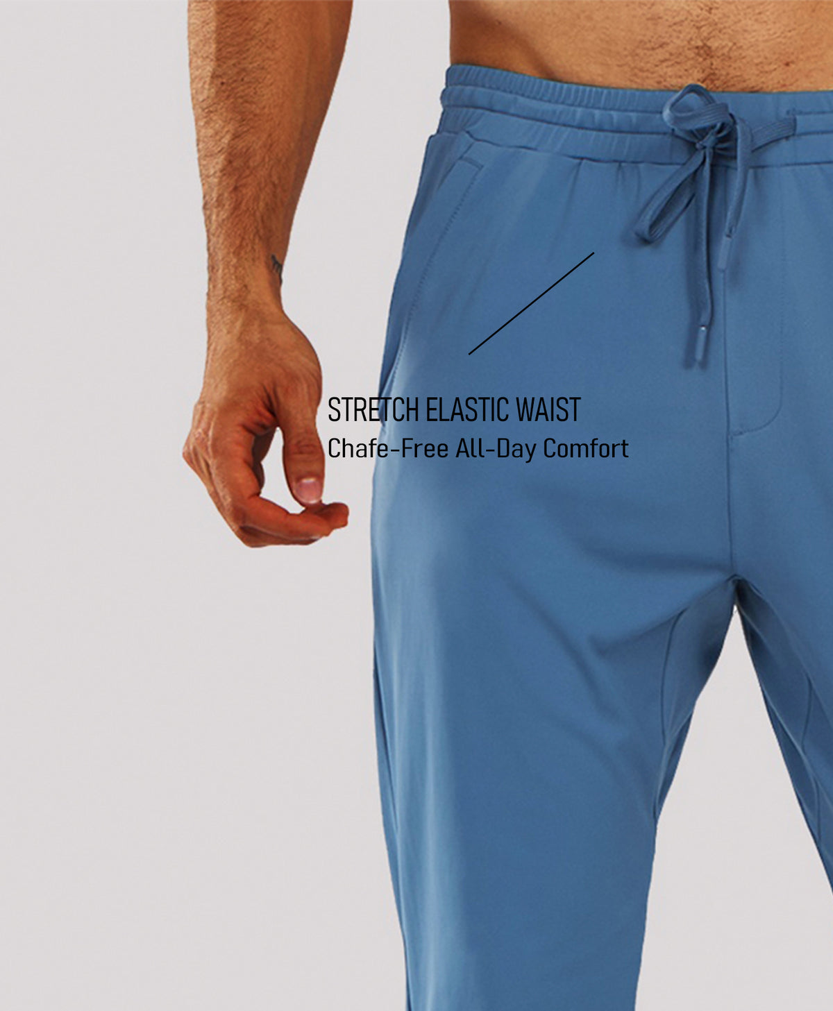 
Men's MotionFlex Tapered Joggers with Zipper Pockets — GREY BLUE