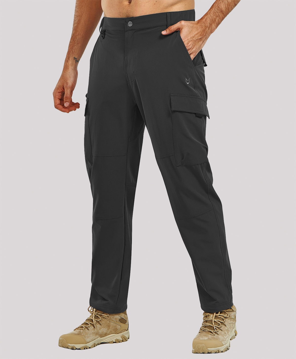 NORTHYARD Men's Tactical Cargo Hiking Pants with 7-Pockets Multi-Terrain Quick-Dry Travel Active Pant
#Color_BLACK