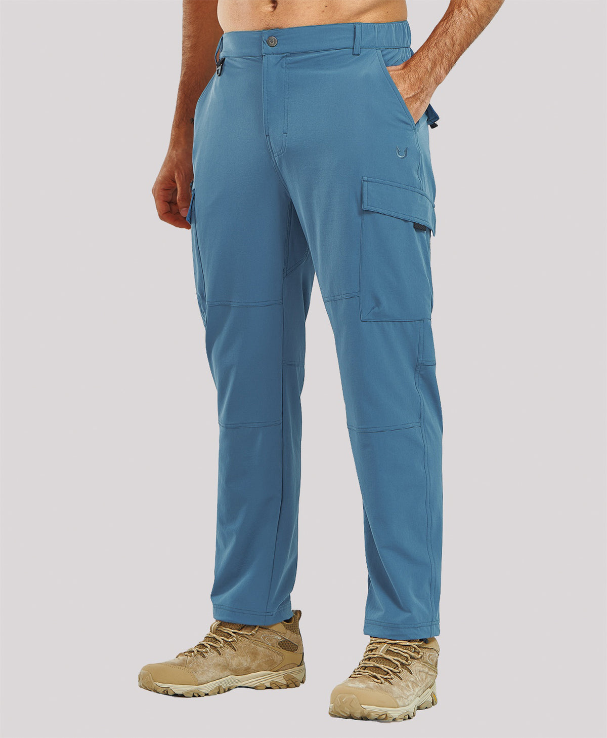 
Men's Tactical Cargo Hiking Pants with 7-Pockets — DUSTYBLUE