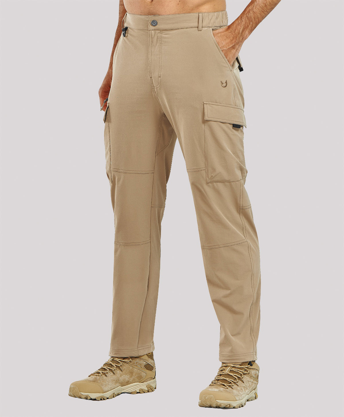 
Men's Tactical Cargo Hiking Pants with 7-Pockets — KHAKI