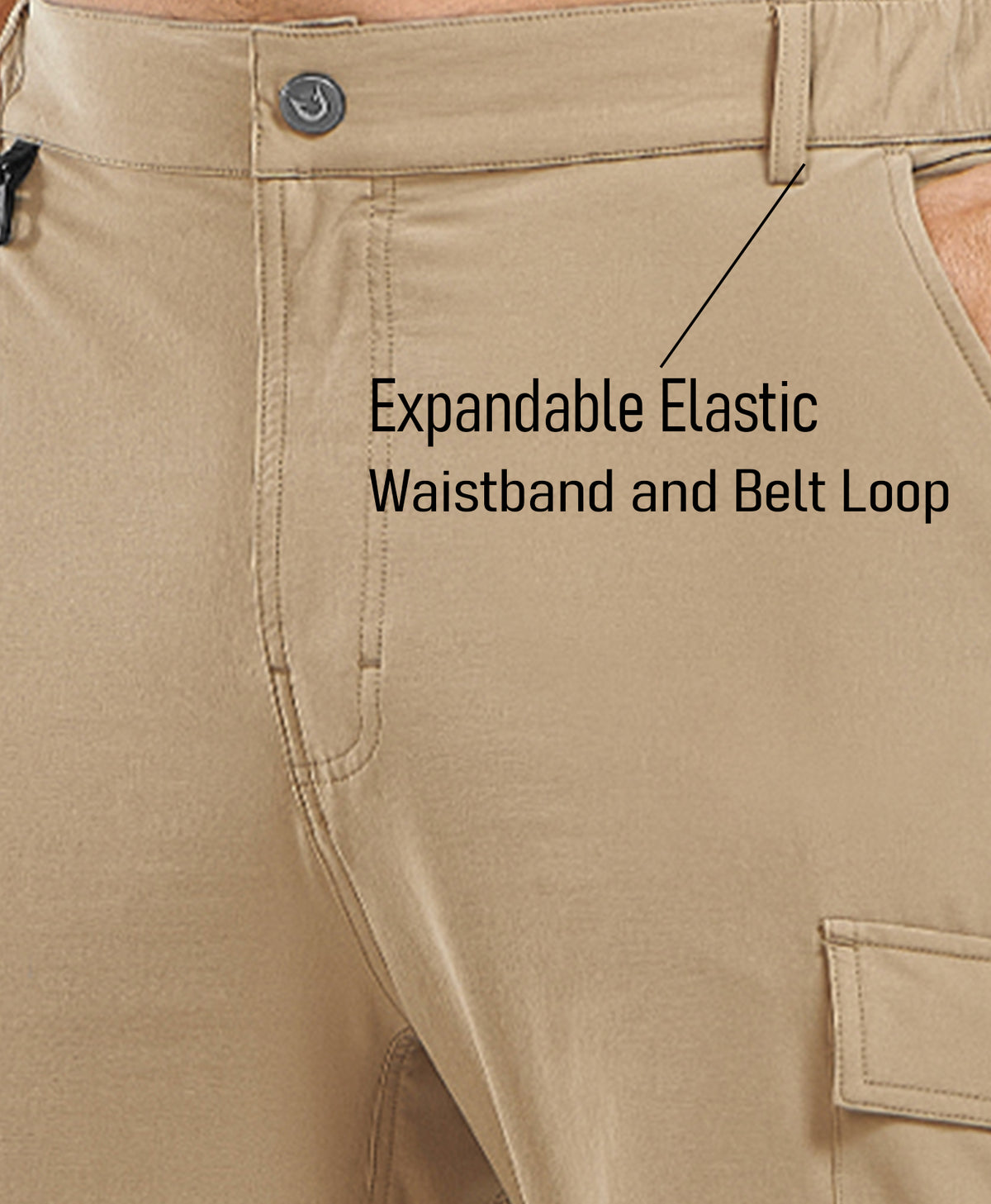 
Men's Tactical Cargo Hiking Pants with 7-Pockets — KHAKI