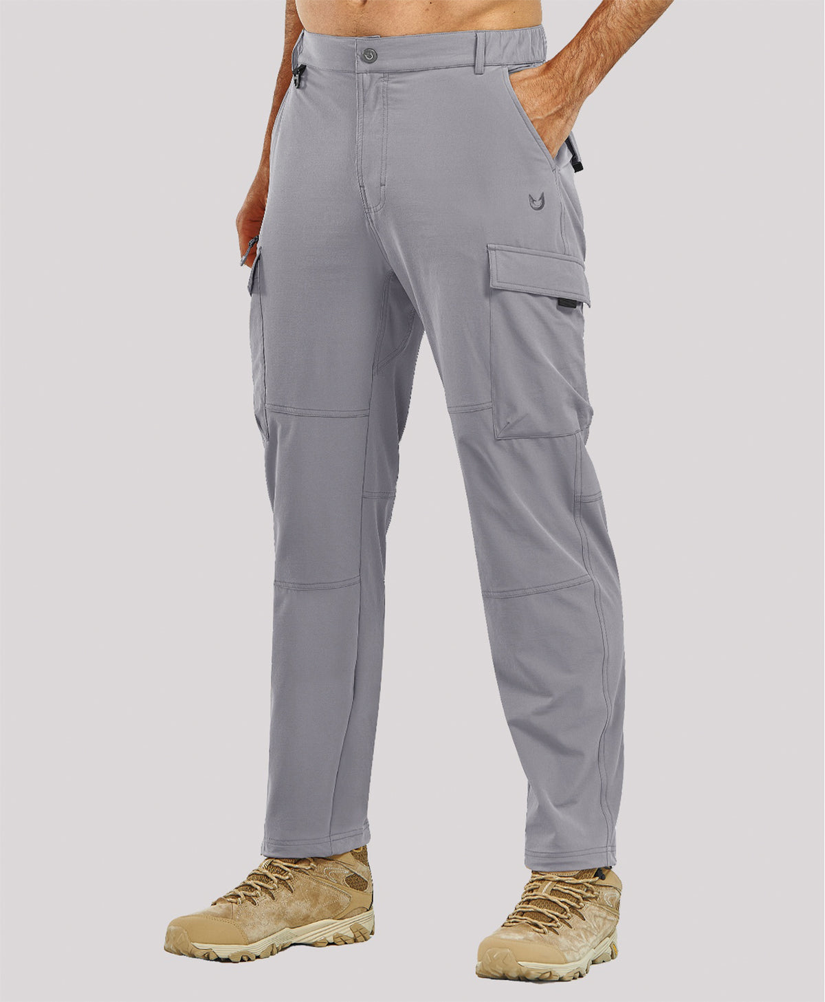 
Men's Tactical Cargo Hiking Pants with 7-Pockets — STONE