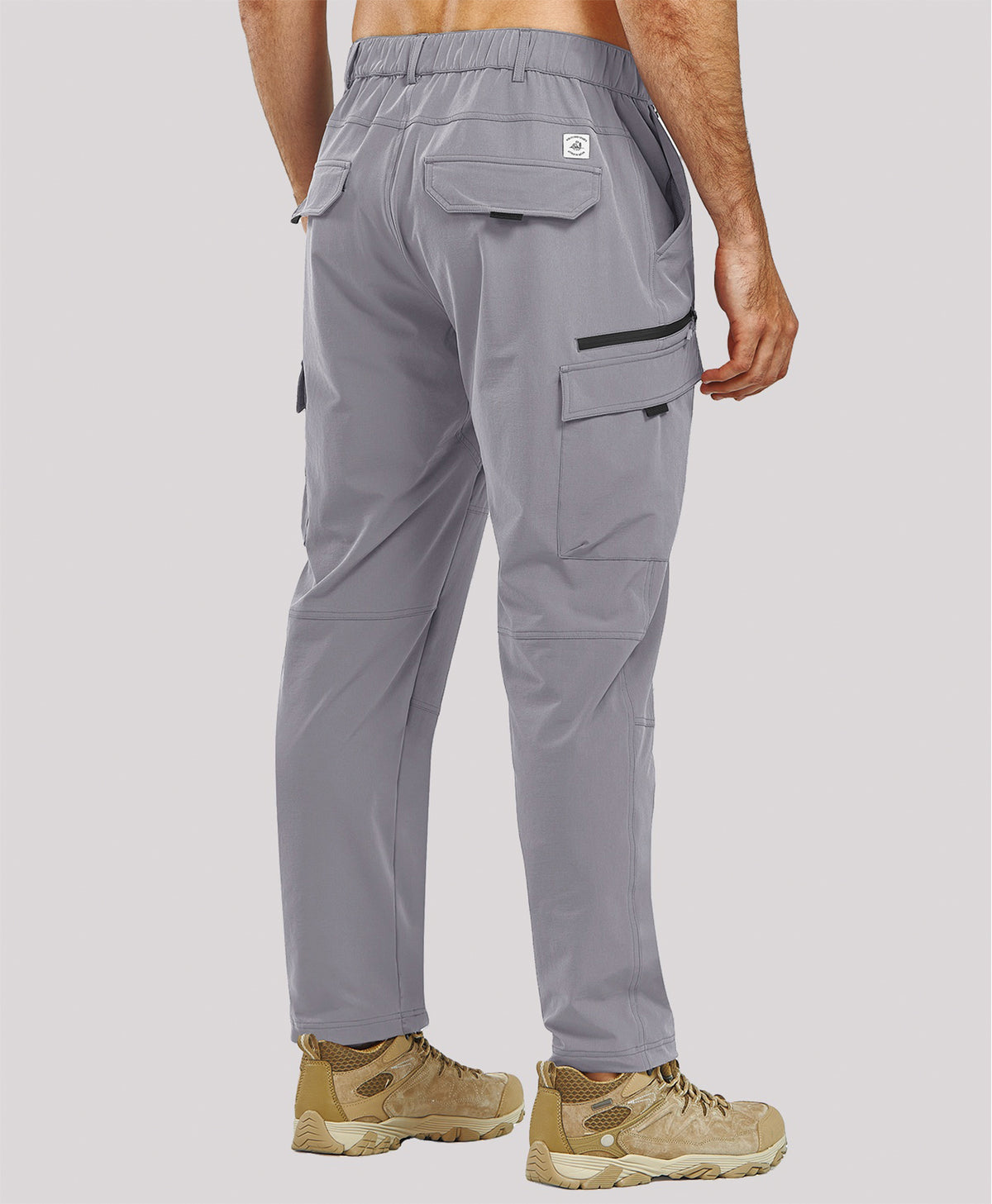 
Men's Tactical Cargo Hiking Pants with 7-Pockets — STONE