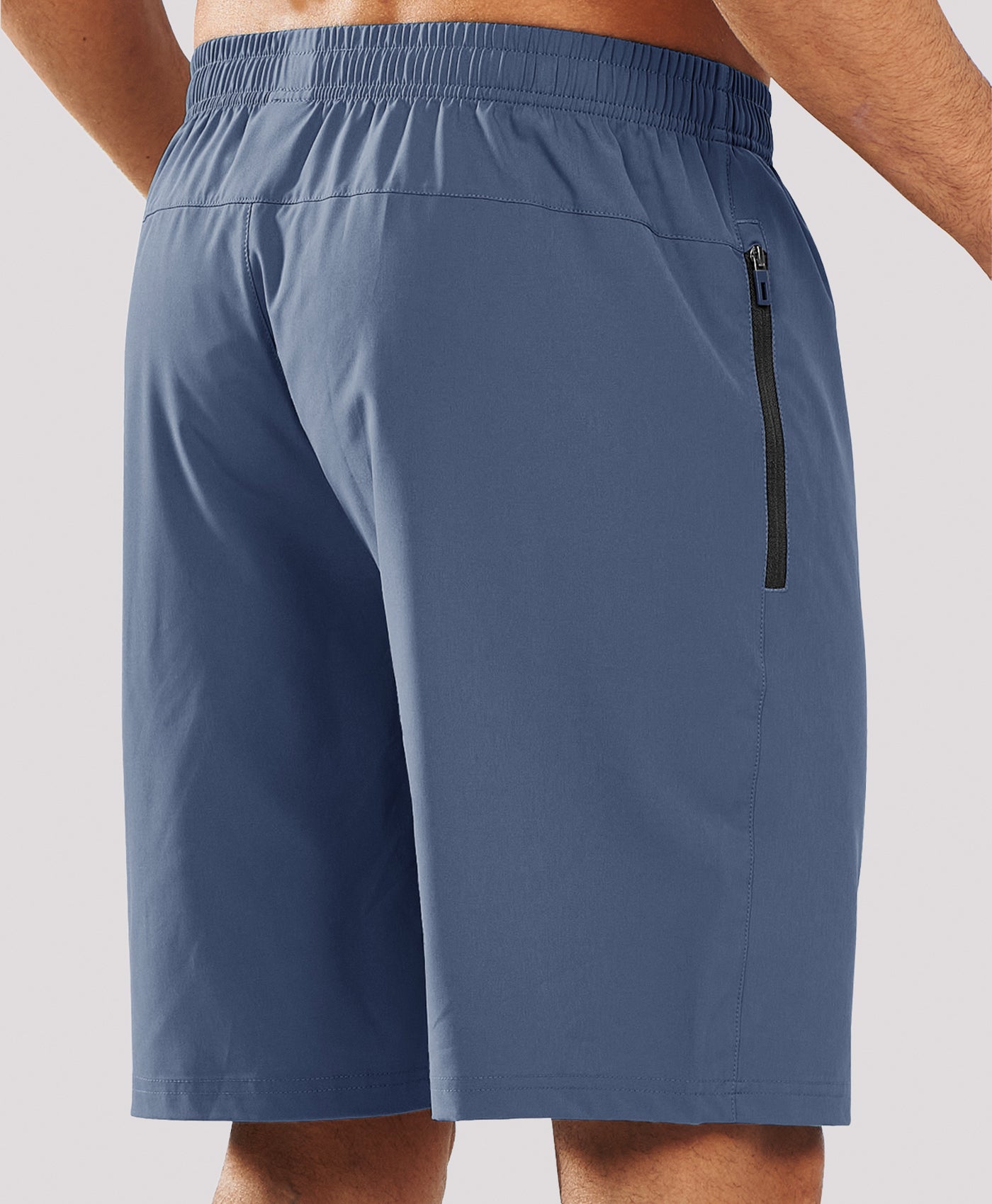 Northyard Men's 9" Casual Elastic Waist Sports Shorts Quick Dry Stretch for Work #color_FEDERALBLUE