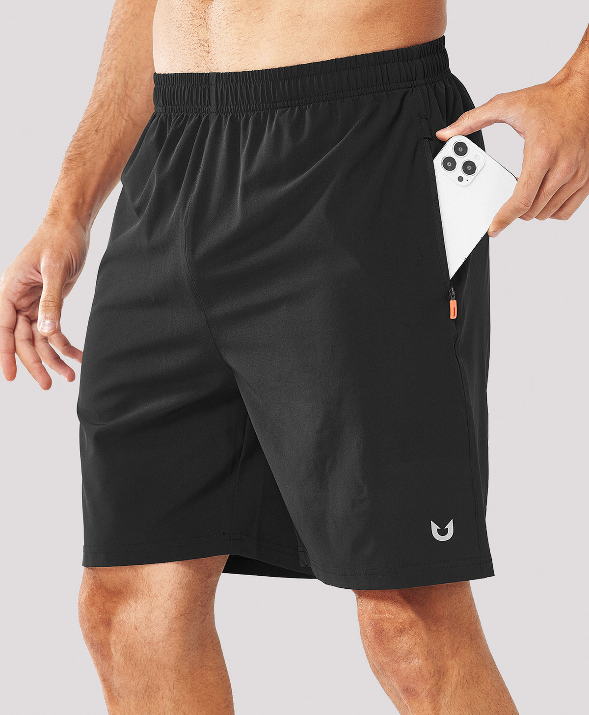 
Men's 7" Stretch Versatility Athletic Shorts with 3 Pockets — BLACK