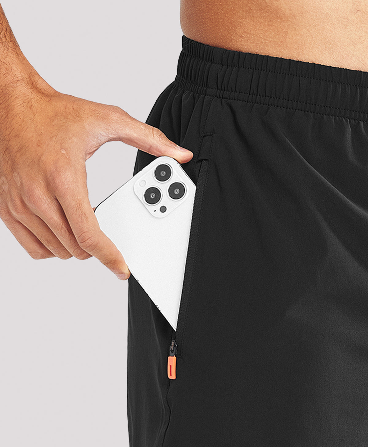
Men's 7" Stretch Versatility Athletic Shorts with 3 Pockets — BLACK
