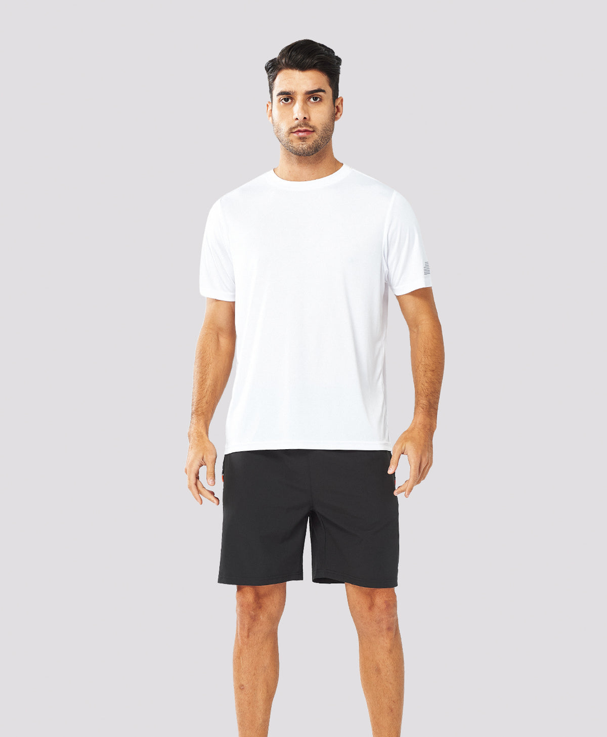 
Men's 7" Stretch Versatility Athletic Shorts with 3 Pockets — BLACK