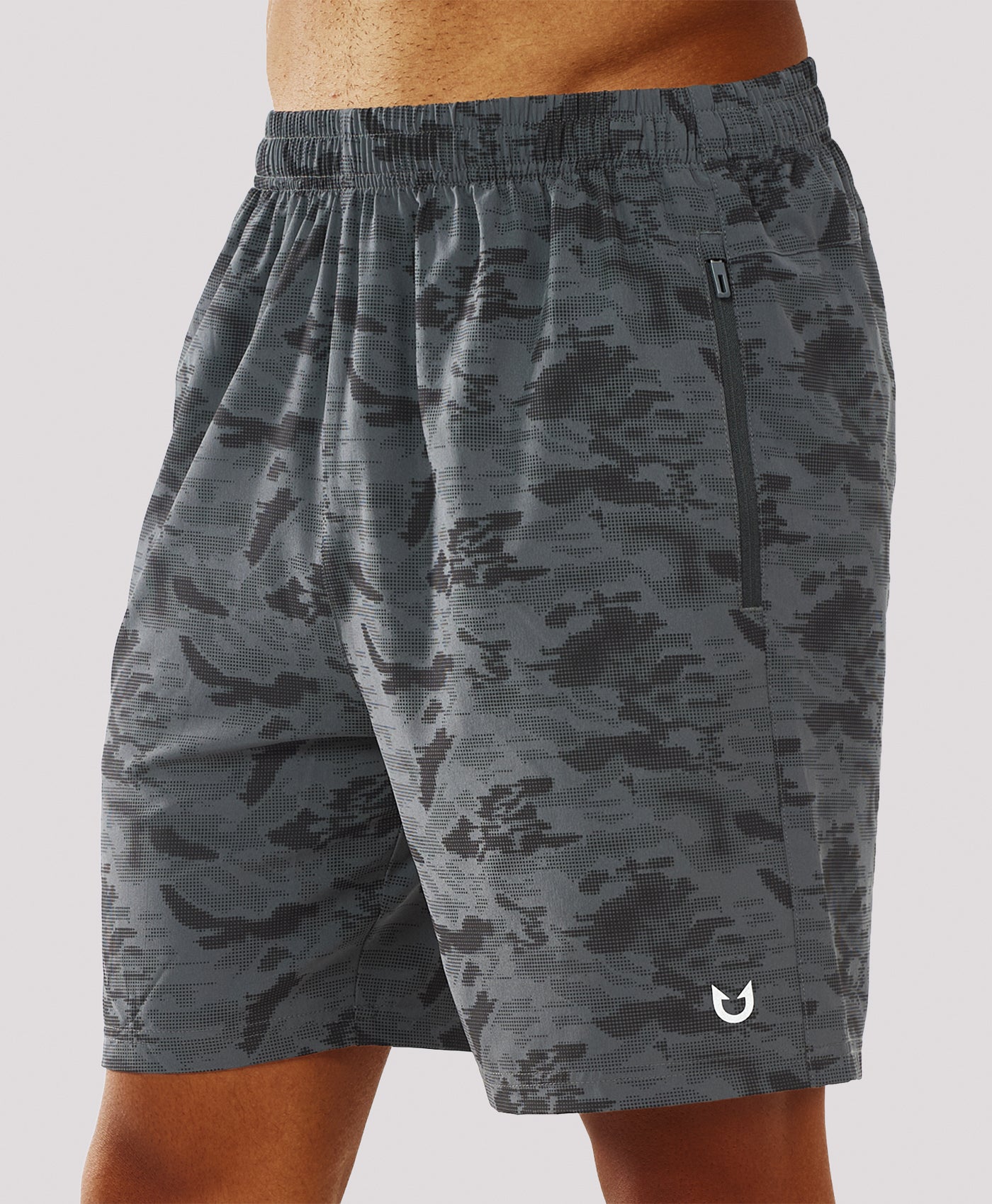 Men's 7" Stretch Versatility Athletic Shorts with 3 Pockets Unlined Outdoor Sports #COLOR_CAMOBLACK