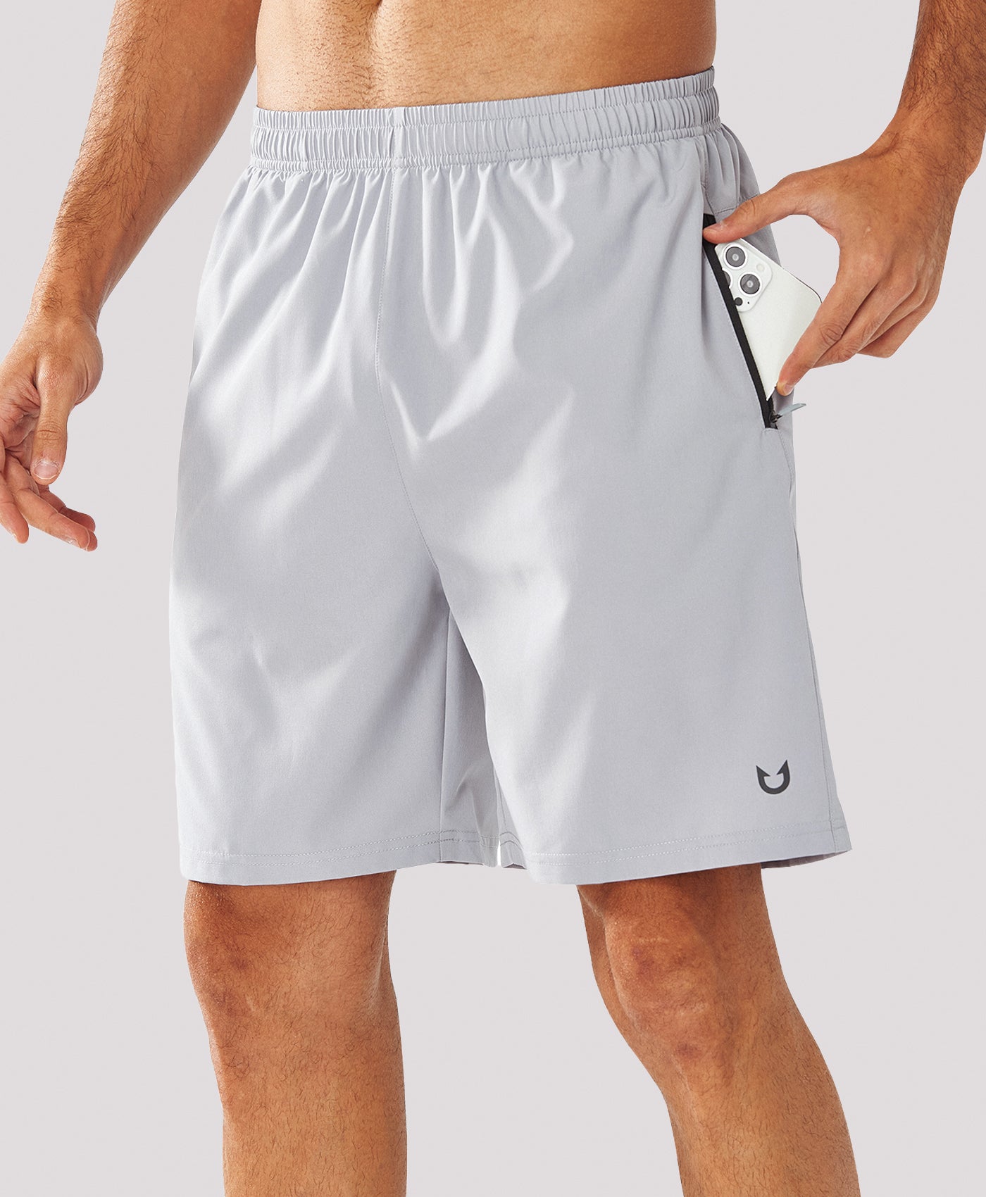 Men's 7" Stretch Versatility Athletic Shorts with 3 Pockets Unlined Outdoor Sports #COLOR_GREY