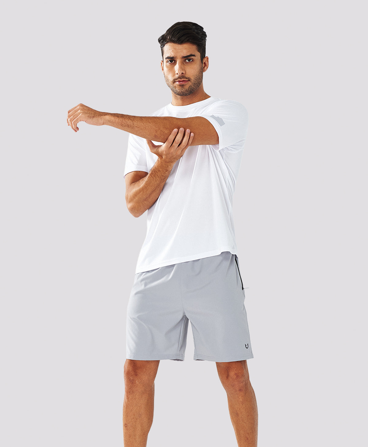 Men's 7" Stretch Versatility Athletic Shorts with 3 Pockets Unlined Outdoor Sports #COLOR_GREY