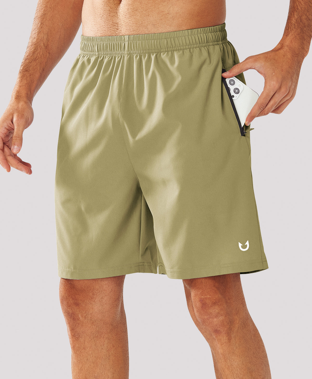 
Men's 7" Stretch Versatility Athletic Shorts with 3 Pockets — KHAKI