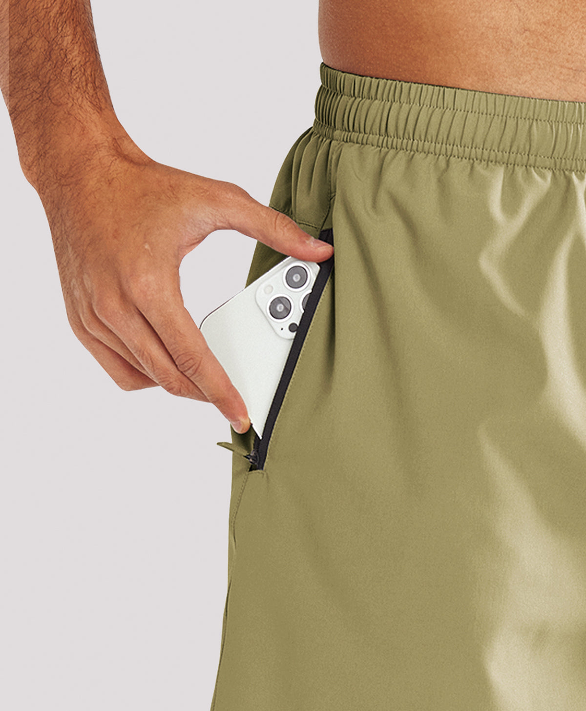 
Men's 7" Stretch Versatility Athletic Shorts with 3 Pockets — KHAKI