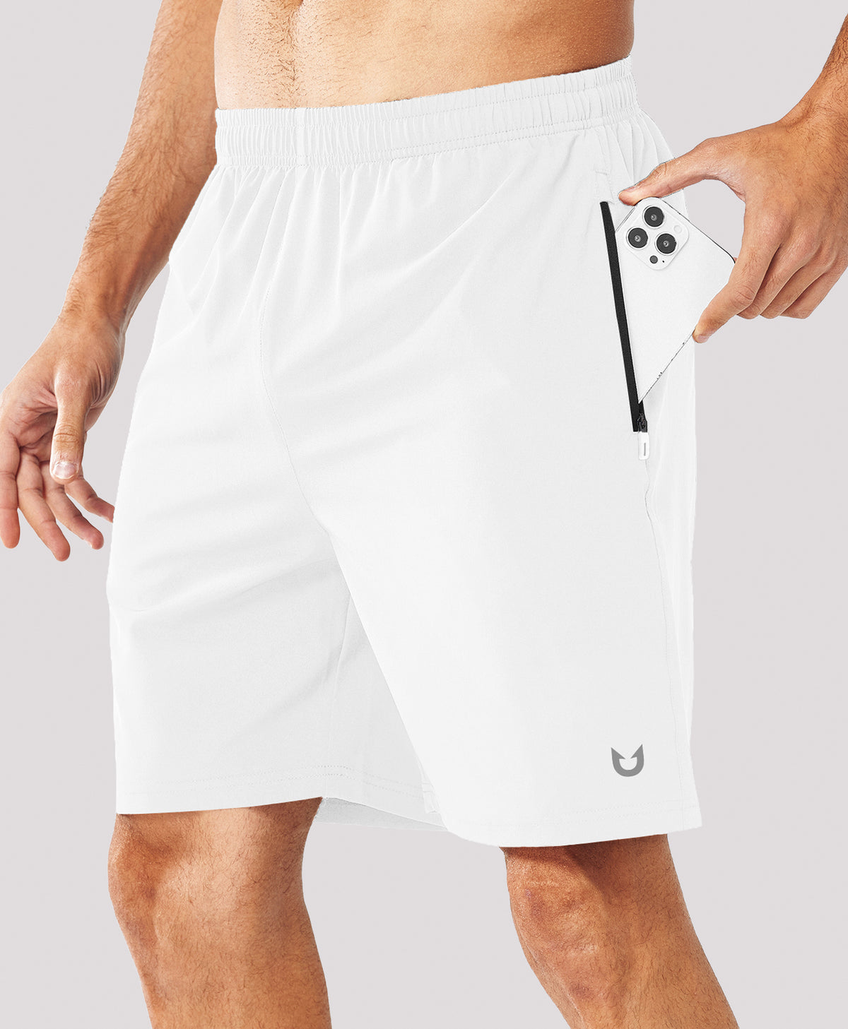 
Men's 7" Stretch Versatility Athletic Shorts with 3 Pockets — WHITE