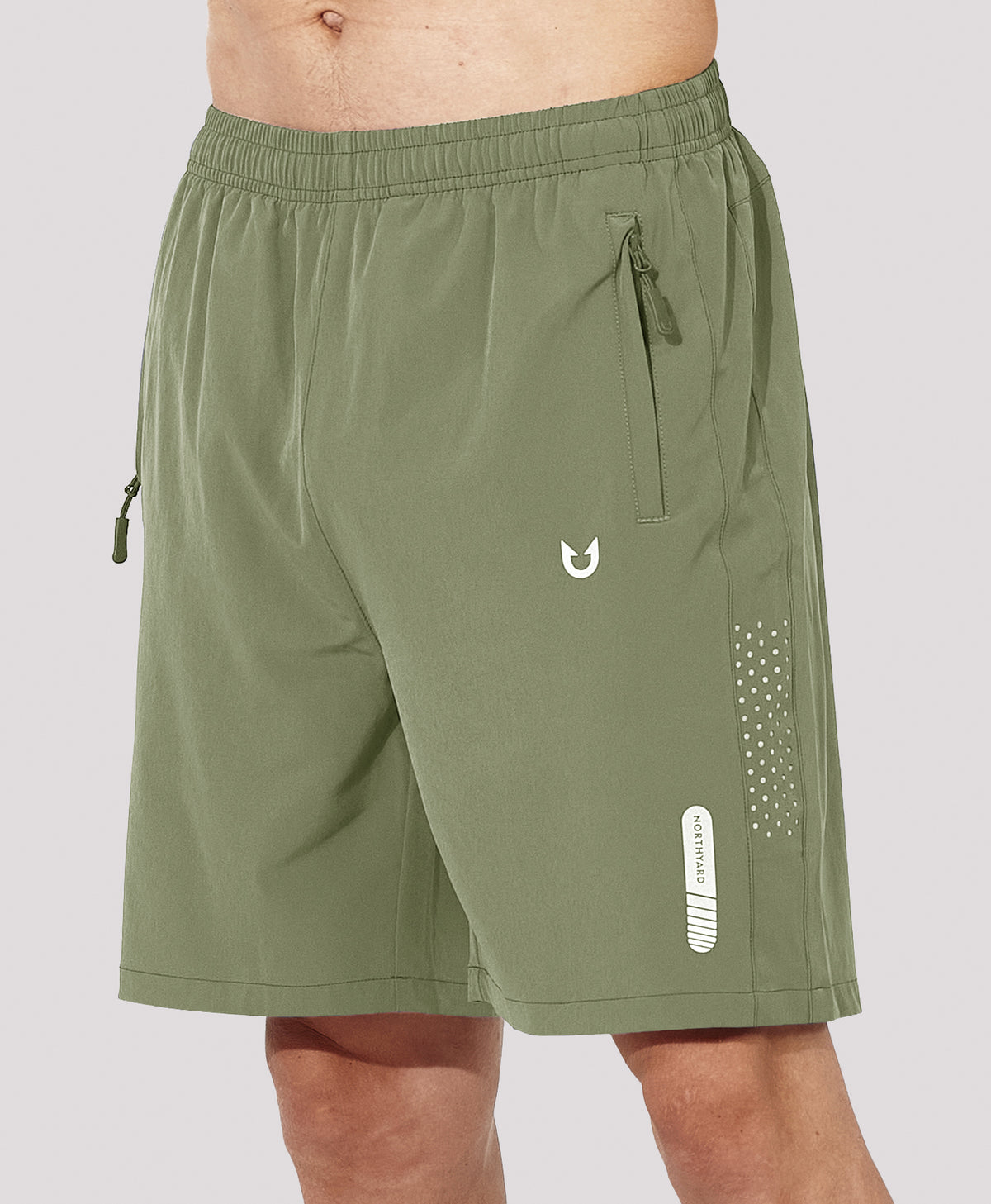 
Men's 7" Athletic Running Breathable 4-way stretch Shorts with Pockets — LIGHTGREEN