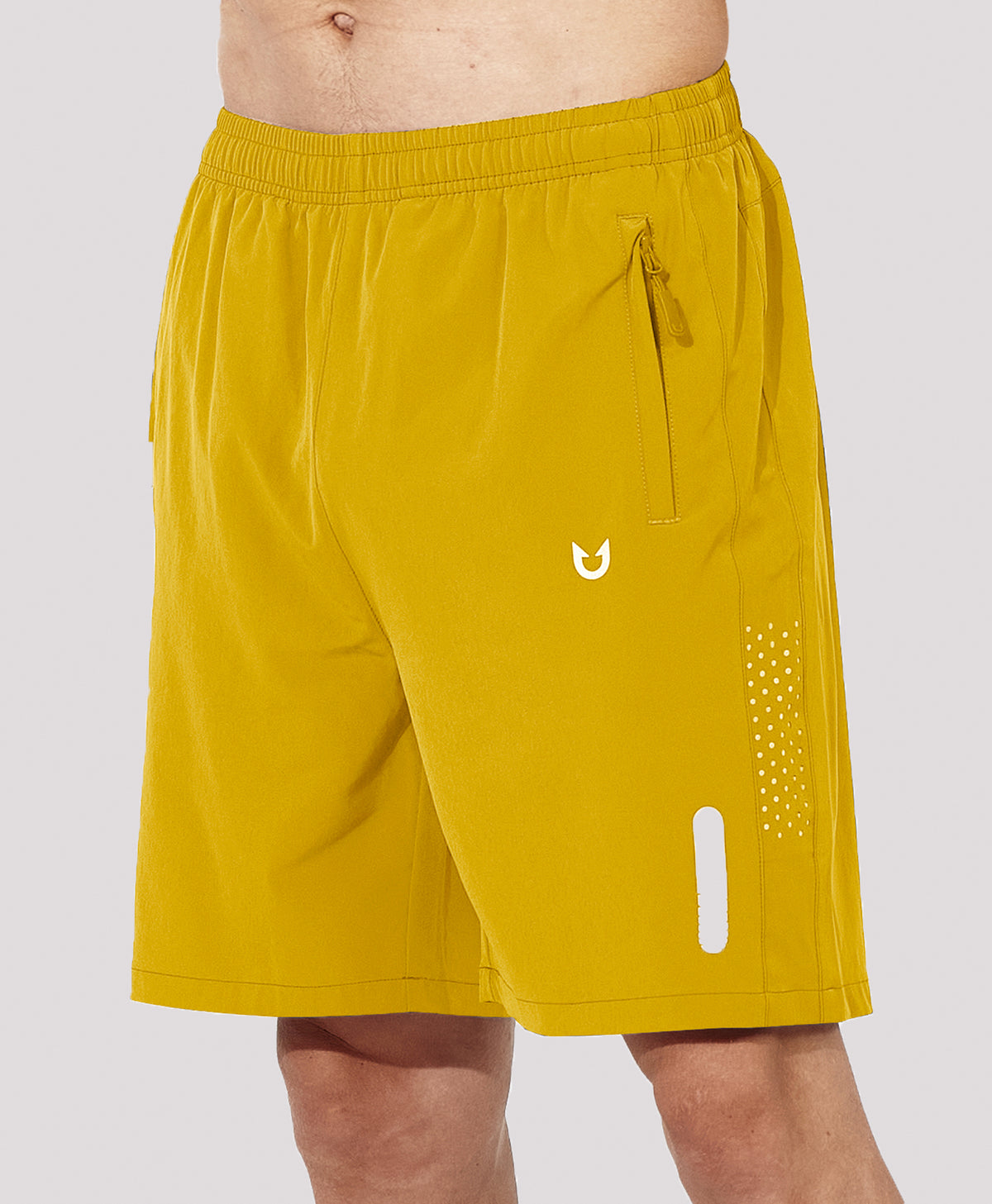 
Men's 7" Athletic Running Breathable 4-way stretch Shorts with Pockets — yellow