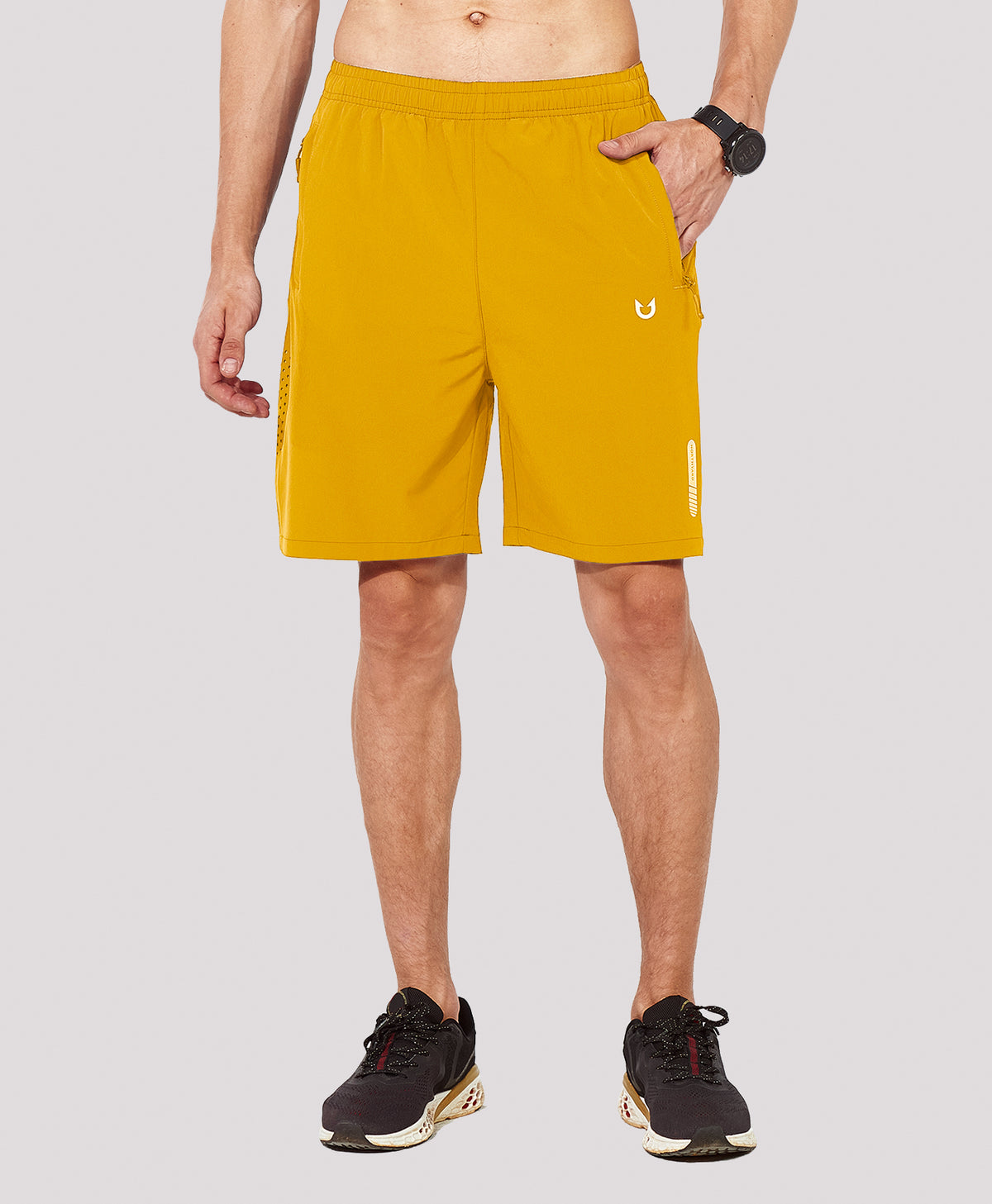 
Men's 7" Athletic Running Breathable 4-way stretch Shorts with Pockets — yellow