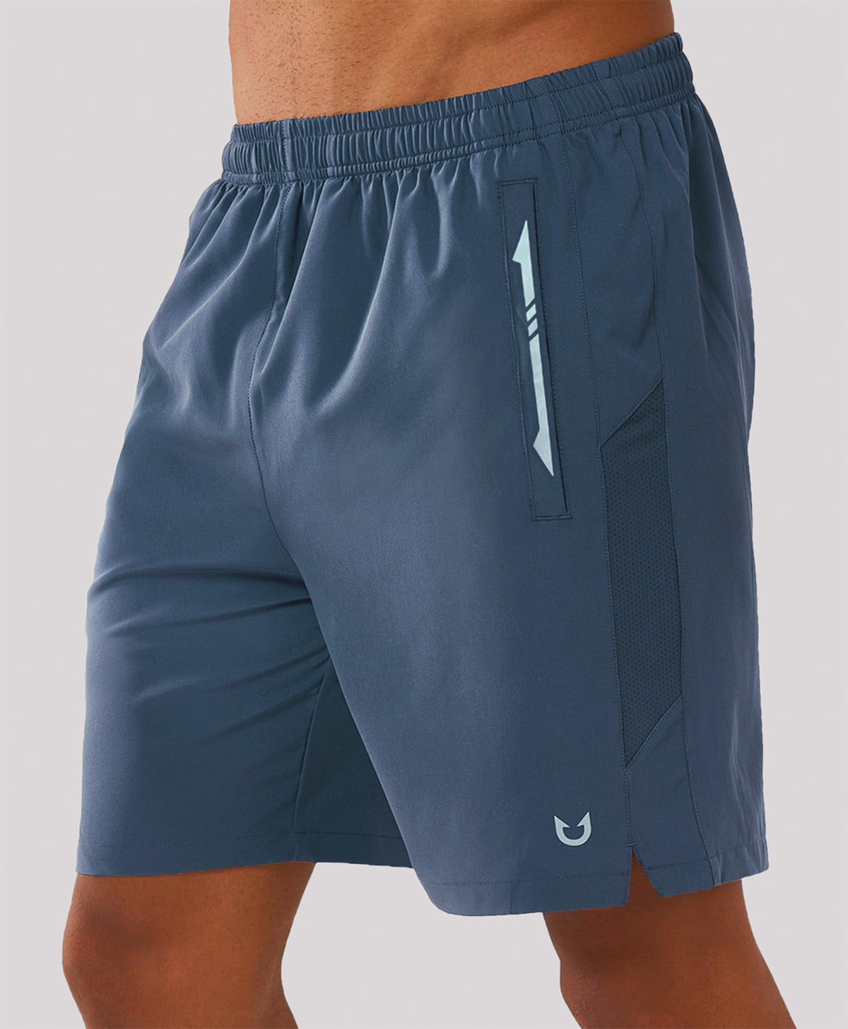 
Men's 7" Stretchy Performance Pickleball Shorts with Triple Secure Zipper Pockets — COOLGREY