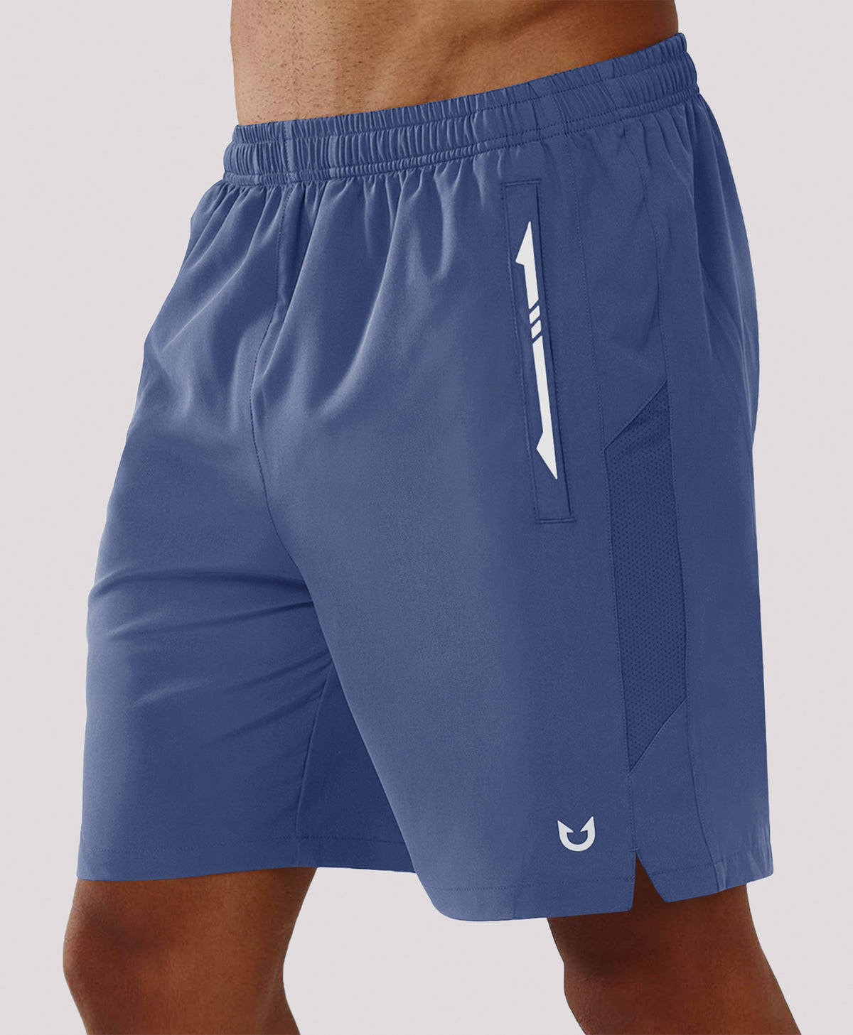 
Men's 7" Stretchy Performance Pickleball Shorts with Triple Secure Zipper Pockets — FEDERALBLUE