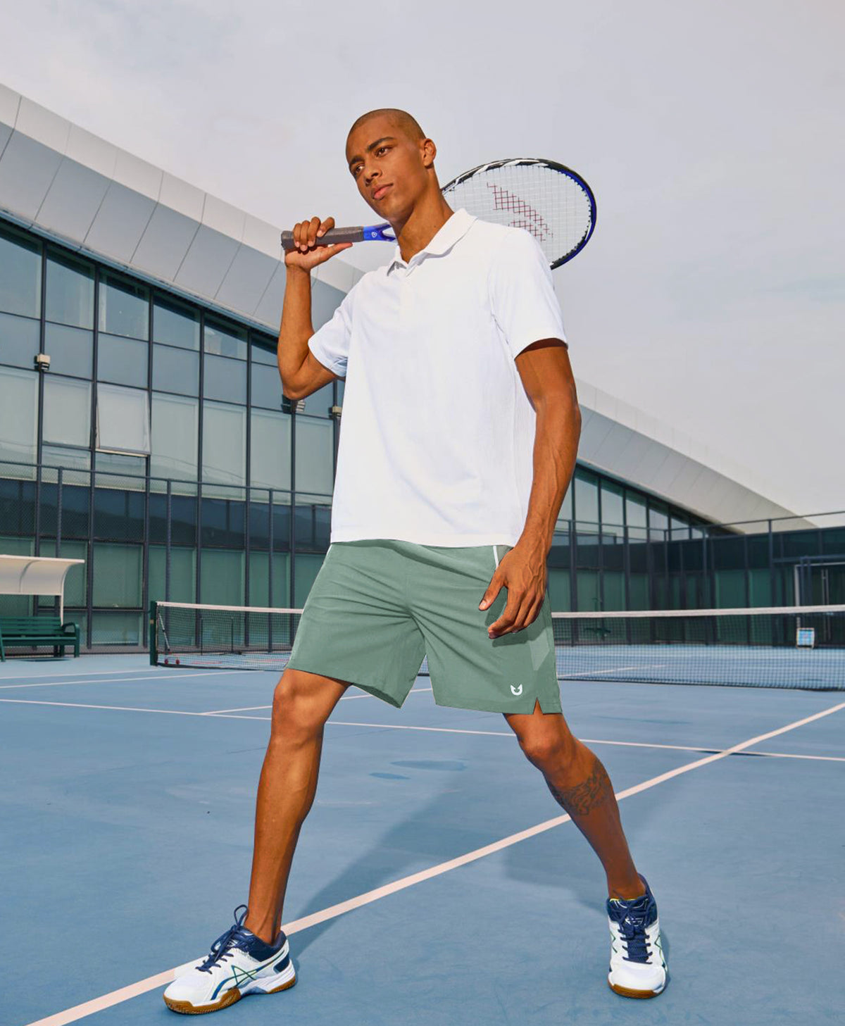 
Men's 7" Stretchy Performance Pickleball Shorts with Triple Secure Zipper Pockets — LODENFROST