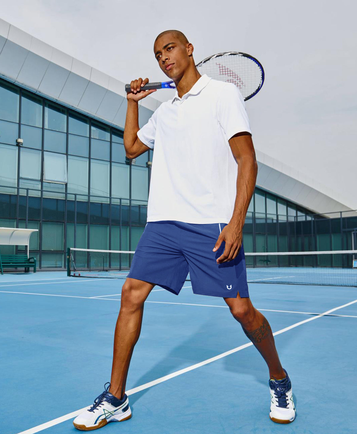 
Men's 7" Stretchy Performance Pickleball Shorts with Triple Secure Zipper Pockets — Royal Blue