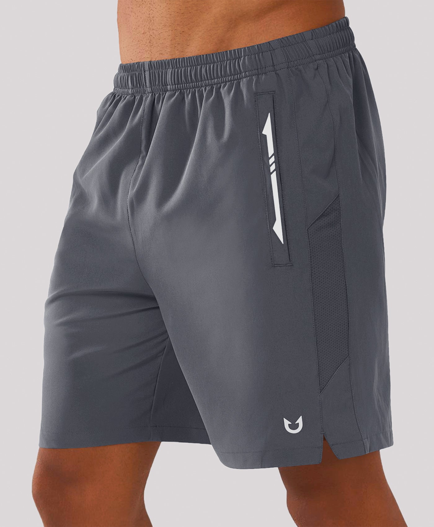 Northyard Men's 7" Stretchy Performance Pickleball Shorts with Triple Secure Zipper Pockets for Running Tennis
#color_SMOKEGREY
