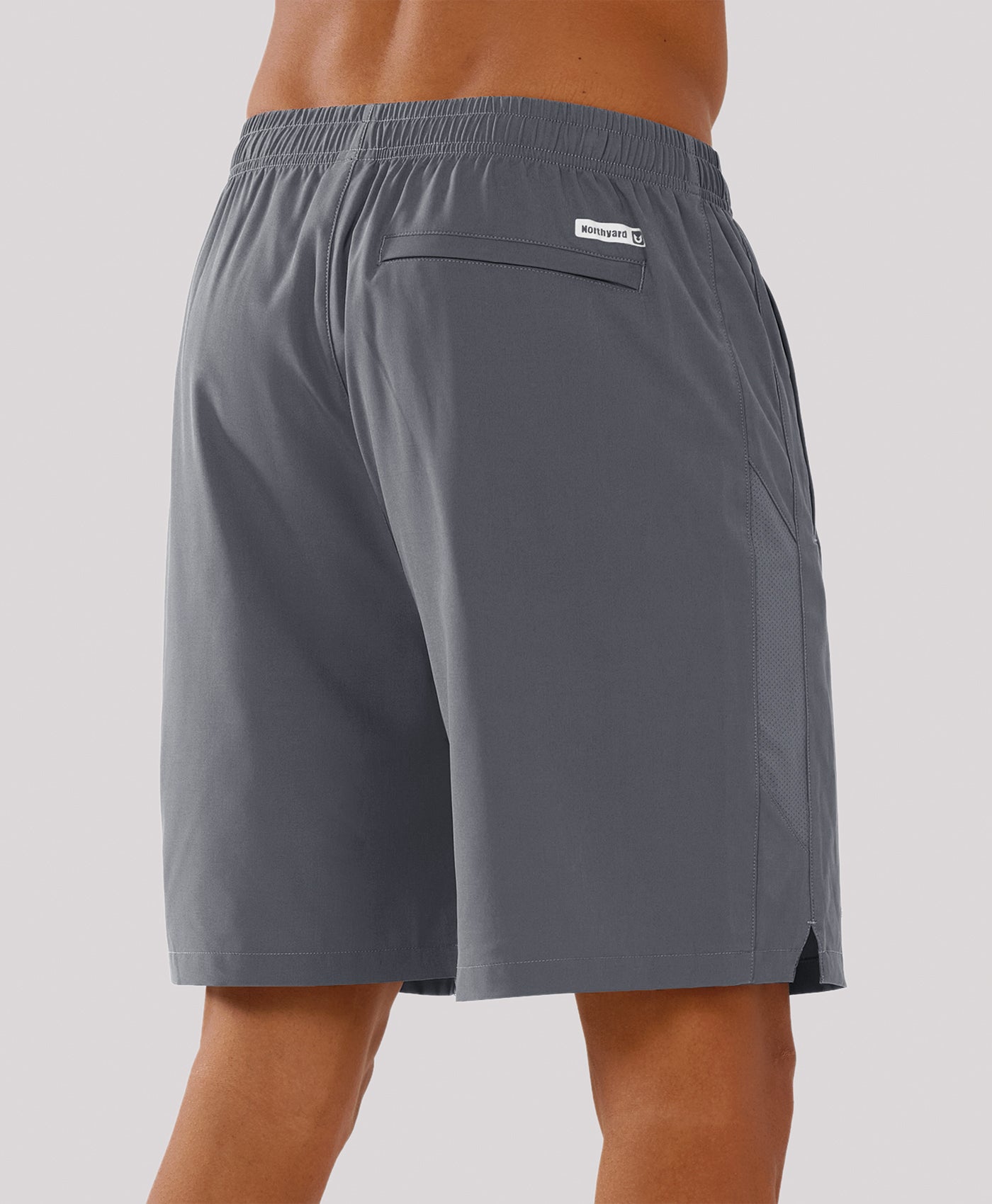 Northyard Men's 7" Stretchy Performance Pickleball Shorts with Triple Secure Zipper Pockets for Running Tennis
#color_SMOKEGREY