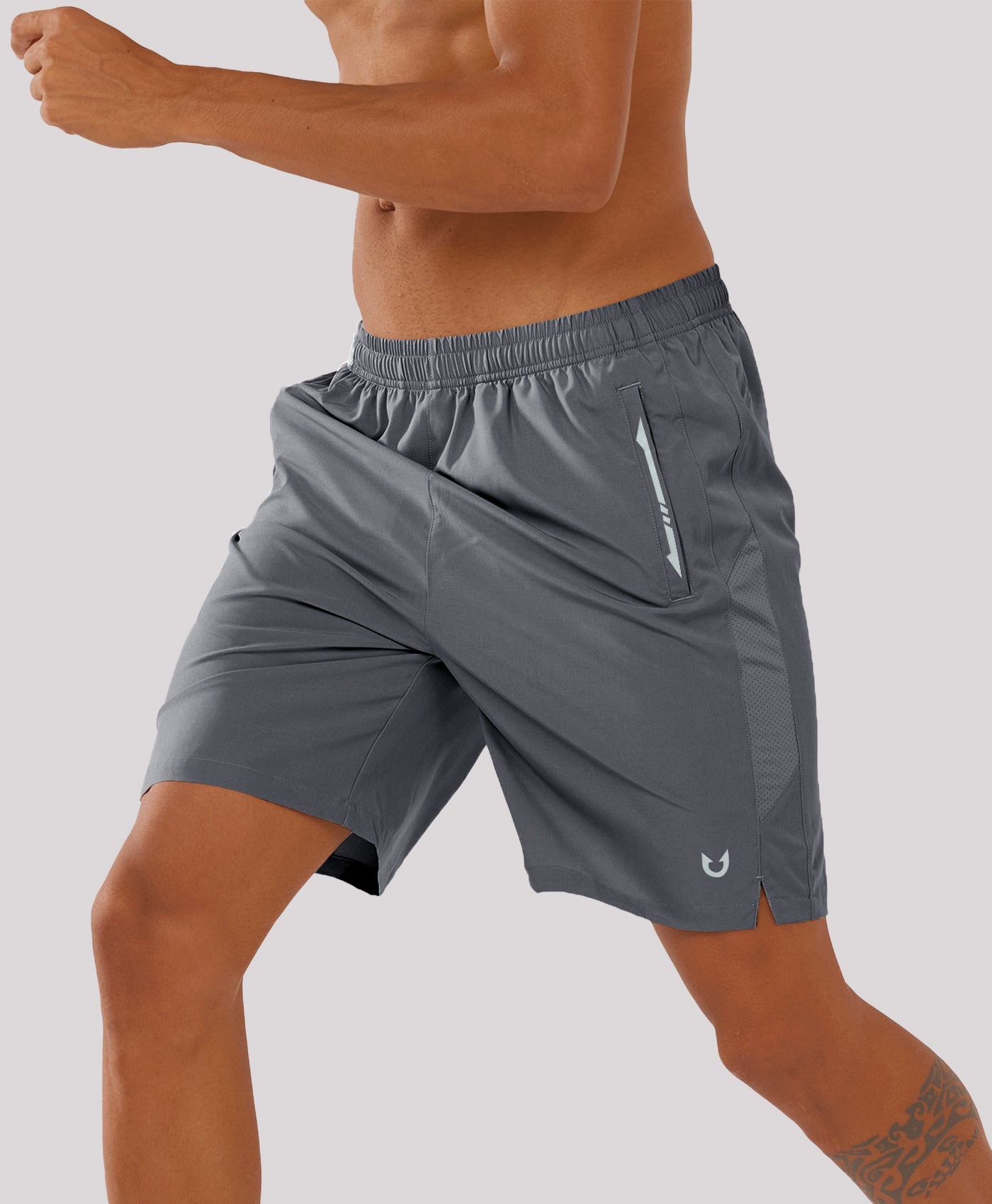 Northyard Men's 7" Stretchy Performance Pickleball Shorts with Triple Secure Zipper Pockets for Running Tennis
#color_SMOKEGREY