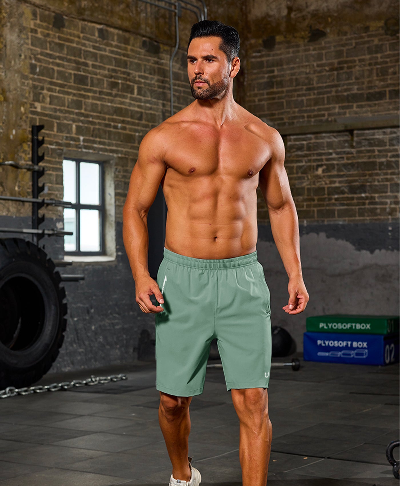 Northyard Men's 9" Micro-Air Breathable Workout Shorts with 3 Zip Pockets Quick-Dry for Gym Running
#color_LODENFROST