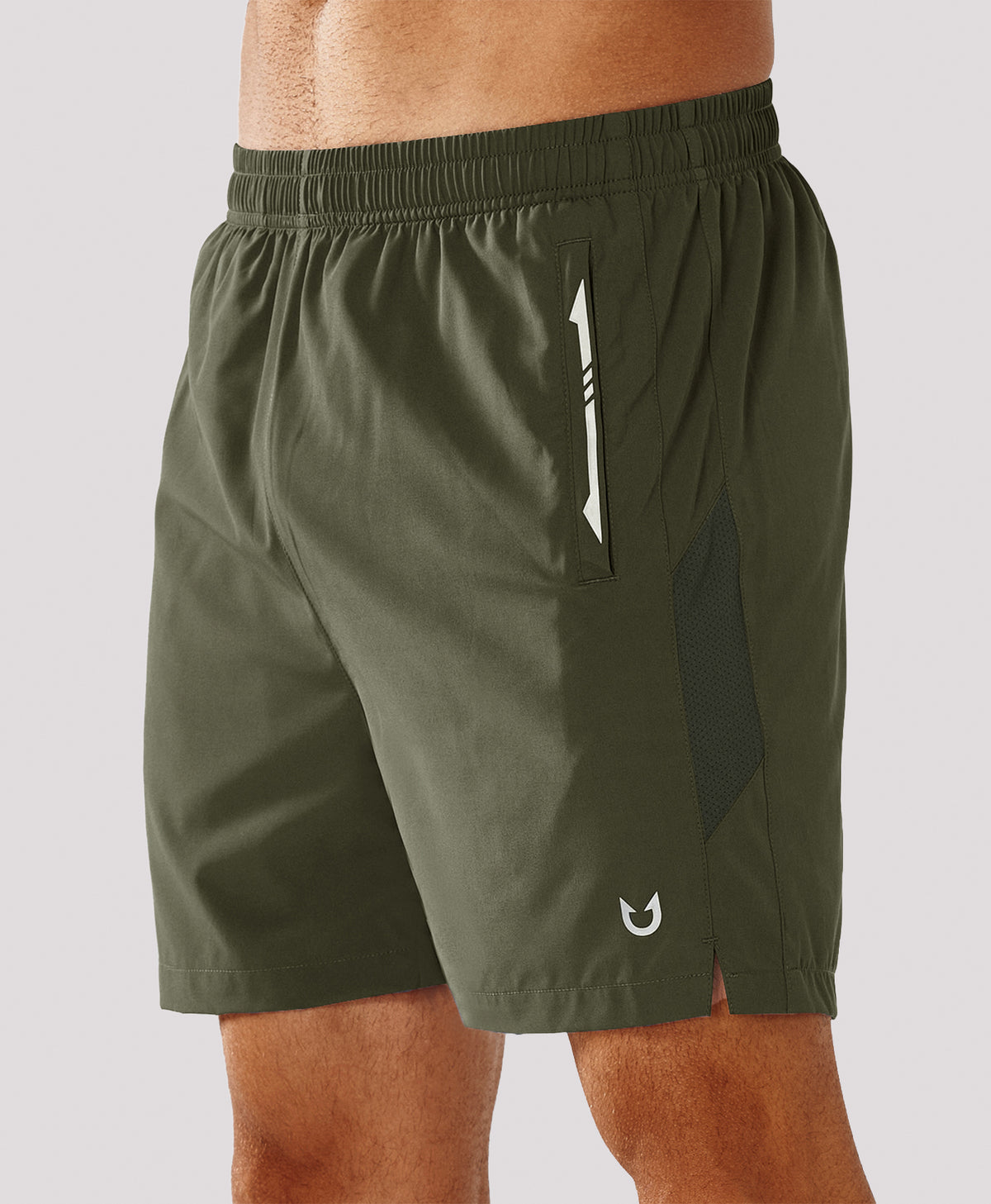 
Men's 5 Inch Inseam Workout Stretch Sweat Shorts for Cycling & Running — army green