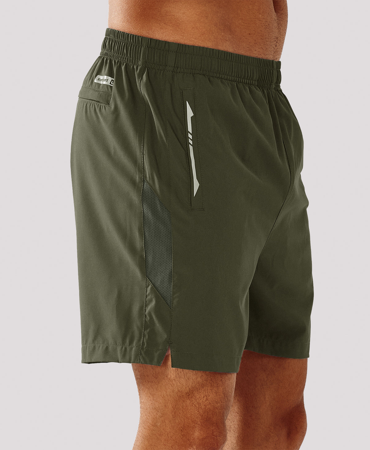 
Men's 5 Inch Inseam Workout Stretch Sweat Shorts for Cycling & Running — army green