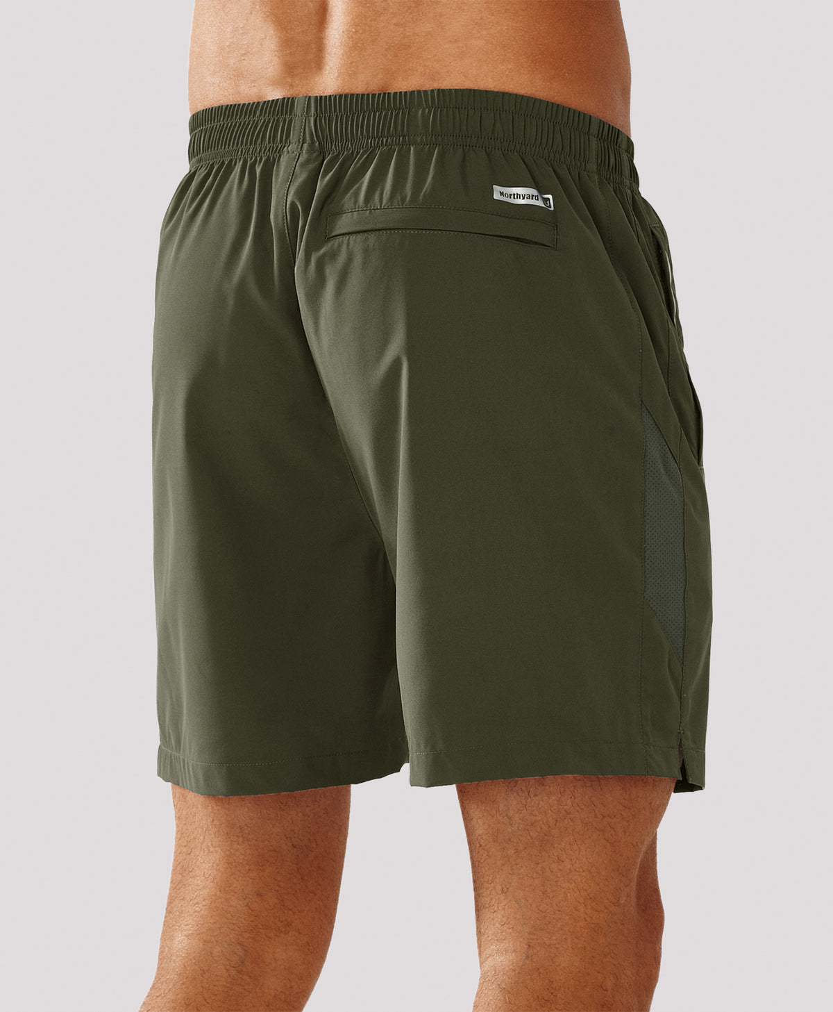 
Men's 5 Inch Inseam Workout Stretch Sweat Shorts for Cycling & Running — army green