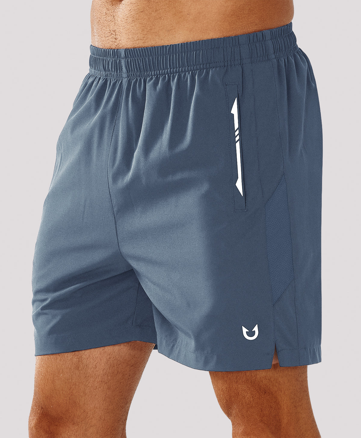 
Men's 5 Inch Inseam Workout Stretch Sweat Shorts for Cycling & Running — cool grey