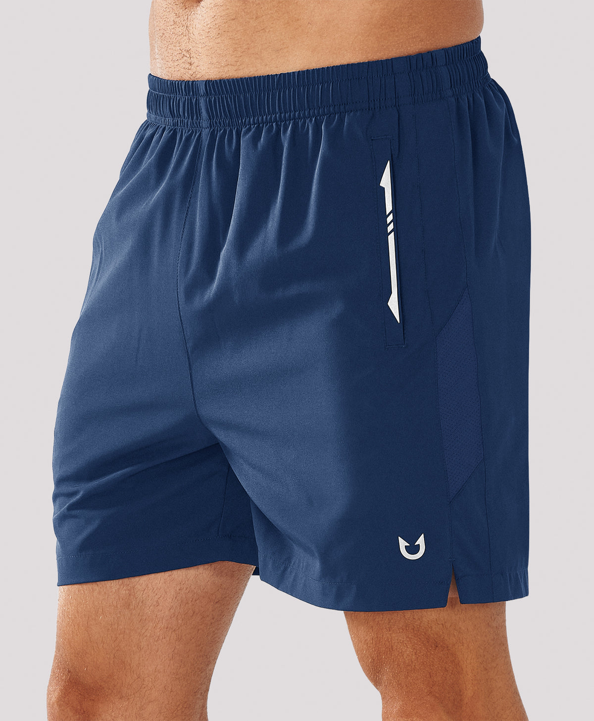 
Men's 5 Inch Inseam Workout Stretch Sweat Shorts for Cycling & Running — dark blue