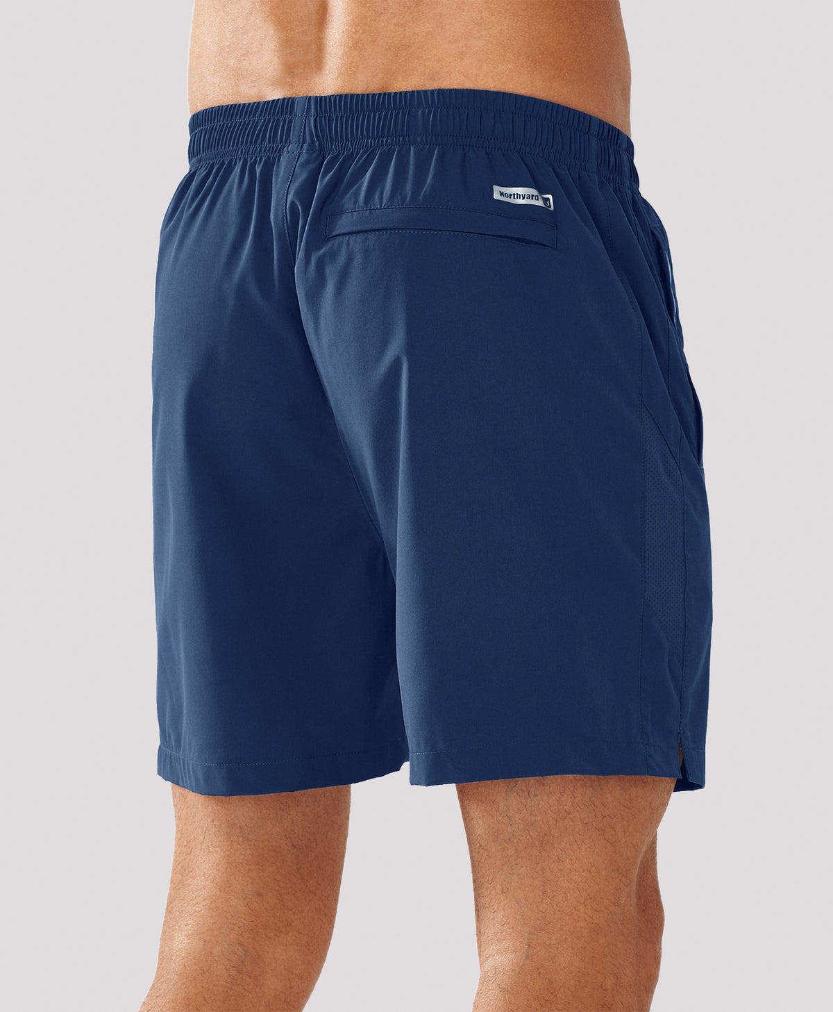 
Men's 5 Inch Inseam Workout Stretch Sweat Shorts for Cycling & Running — dark blue