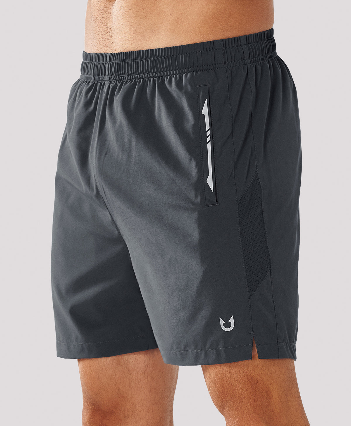 
Men's 5 Inch Inseam Workout Stretch Sweat Shorts for Cycling & Running — dark grey