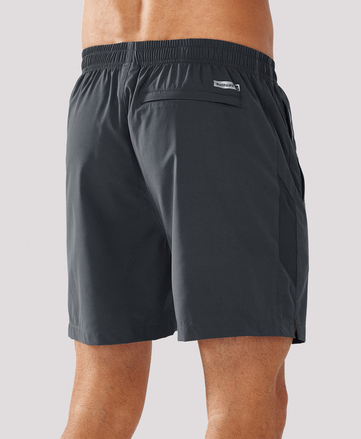 
Men's 5 Inch Inseam Workout Stretch Sweat Shorts for Cycling & Running — dark grey