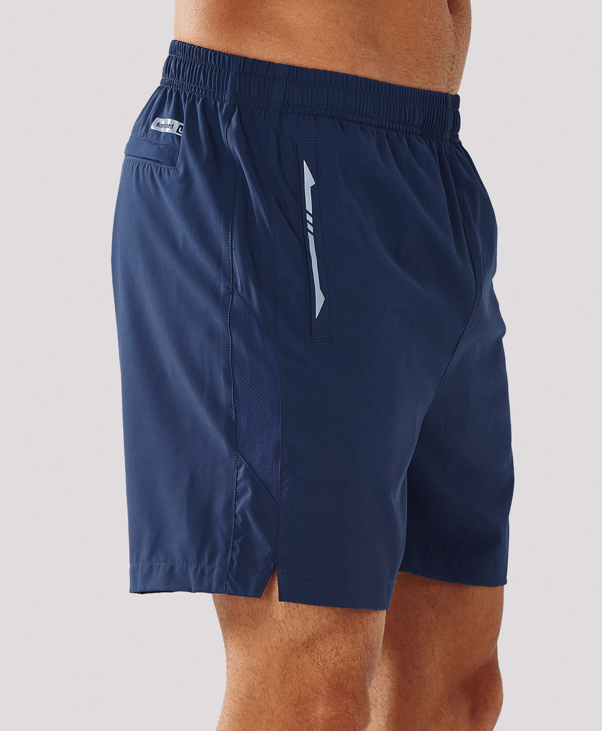 
Men's 5 Inch Inseam Workout Stretch Sweat Shorts for Cycling & Running — NAVY