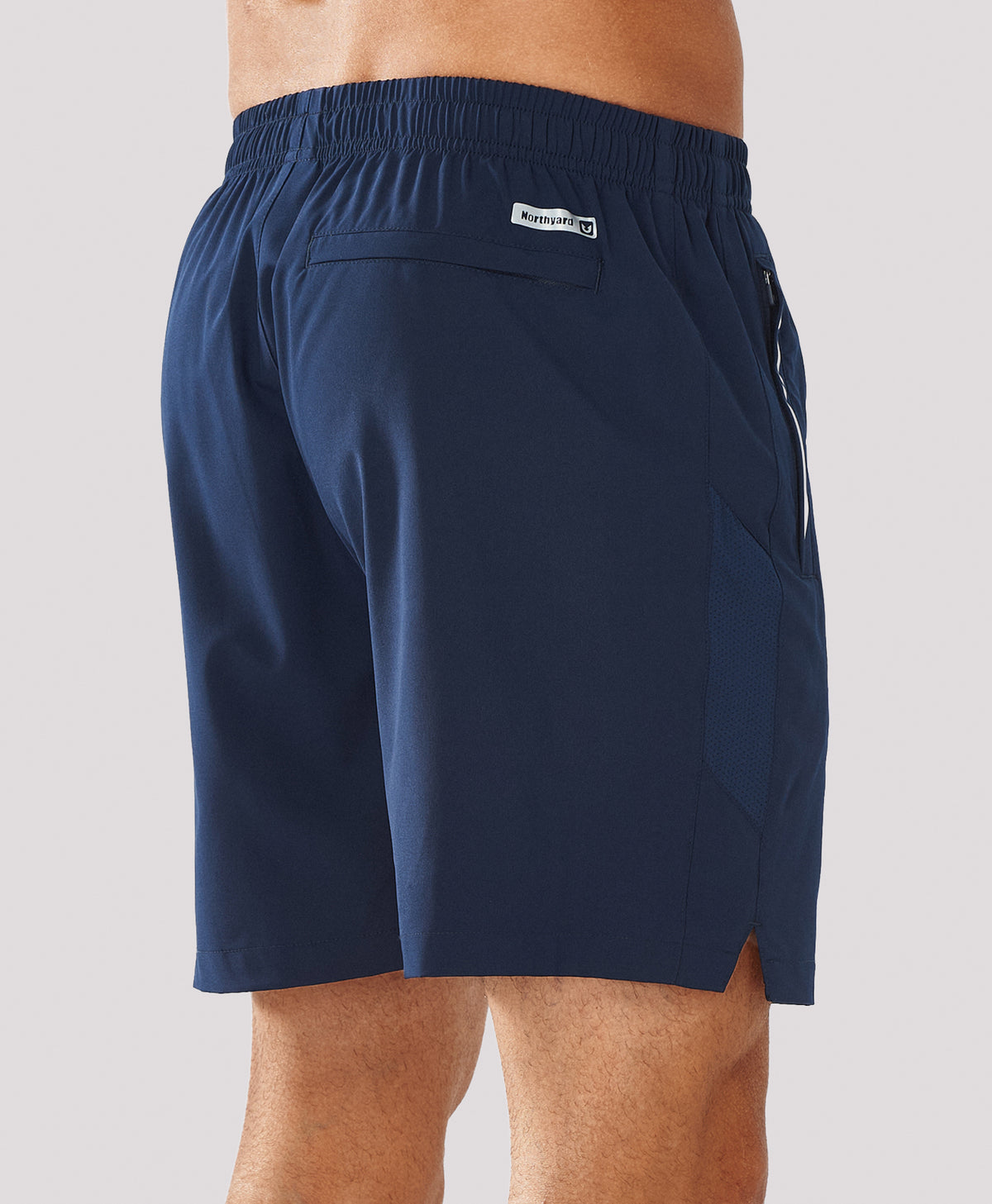 
Men's 5 Inch Inseam Workout Stretch Sweat Shorts for Cycling & Running — NAVY