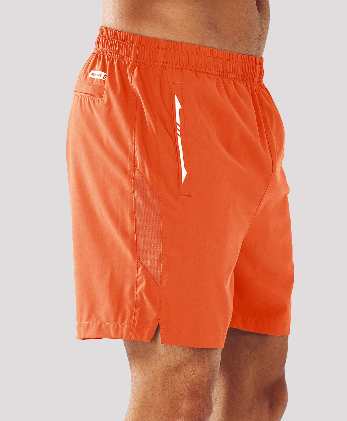 
Men's 5 Inch Inseam Workout Stretch Sweat Shorts for Cycling & Running — orange